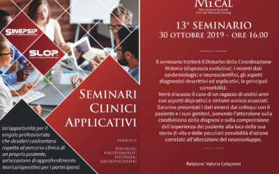 13° Seminario Clinico Applicativo – 30 ottobre 2019
