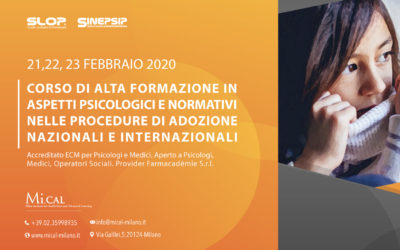Corso di Alta Formazione in aspetti psicologici e normativi nelle procedure di adozione nazionali e internazionali – 21,22,23 febbraio 20