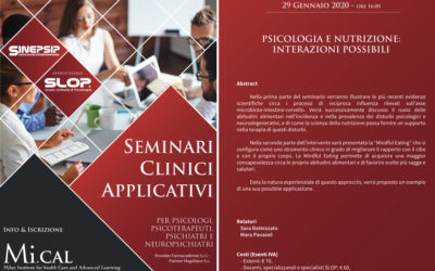 15° Seminario Clinico Applicativo – 29 gennaio 2020
