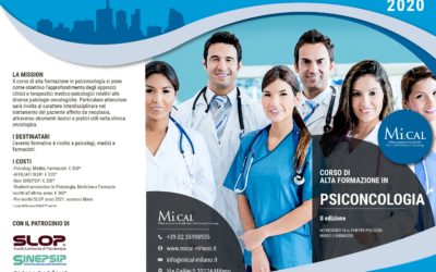 Corso di Alta Formazione in Psiconcologia (2°ed.) – 25,26,27 Settembre 2020