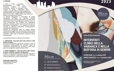 Interventi clinici nella varianza e nella disforia di genere – novembre 2023 – Corso di Alta Formazione