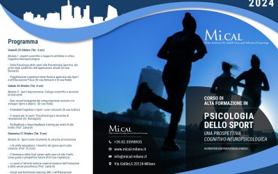Corso di alta formazione in Psicologia dello Sport – 25/27 ottobre 2024