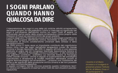 I sogni parlano quando hanno qualcosa da dire. Mi.CAL – 21 marzo 2024. Anche in diretta Facebook.