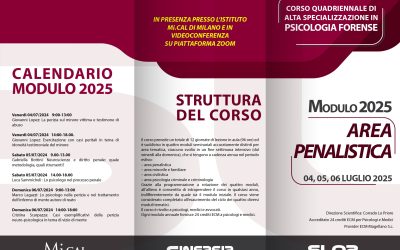 Corso di Alta Specializzazione in Psicologia Forense – Modulo 2025 – Area Penalistica – 04-06 luglio 2025