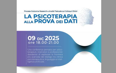 La psicoterapia alla prova dei dati. 09 dicembre 2025 alle ore 18.00 su Zoom.